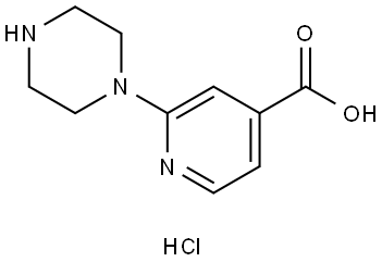 2-(Piperazin-1-yl)isonicotinic acid hydrochloride Structure