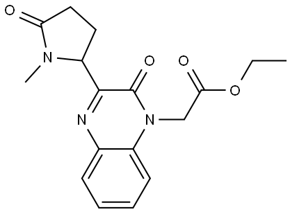 ethyl 2-(3-(1-methyl-5-oxopyrrolidin-2-yl)-2-oxoquinoxalin-1(2H)-yl)acetate Structure