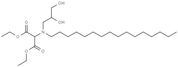 diethyl 2-((2,3-dihydroxypropyl)(hexadecyl)amino)malonate Structure