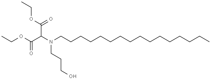 diethyl 2-(hexadecyl(3-hydroxypropyl)amino)malonate Structure