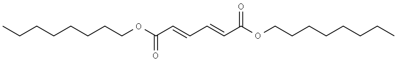 dioctyl (2E,4E)-hexa-2,4-dienedioate Structure