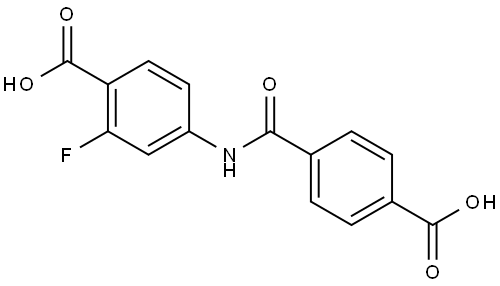 4-(4-carboxybenzamido)-2-fluorobenzoic acid Structure