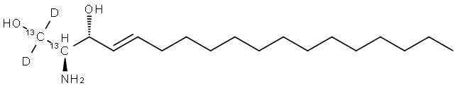 D-erythro-Sphingosine (1,2-13 1,1-D2) Structure