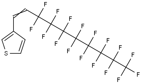 Thiophene, 3-(3,3,4,4,5,5,6,6,7,7,8,8,9,9,10,10,10-heptadecafluoro-1-decen-1-yl)- Structure