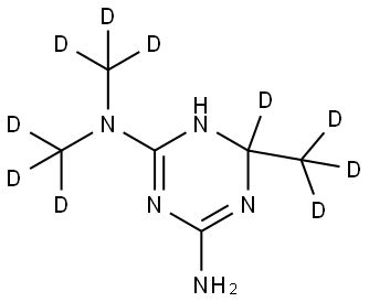 N2,N2,6-tris(methyl-d3)-1,6-dihydro-1,3,5-triazine-6-d-2,4-diamine Structure