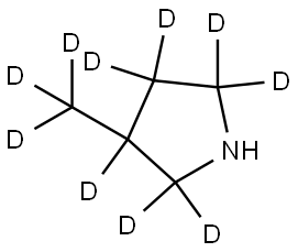 3-(methyl-d3)pyrrolidine-2,2,3,4,4,5,5-d7 Structure