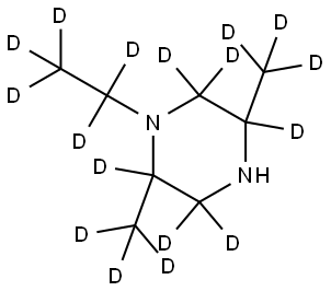 1-(ethyl-d5)-2,5-bis(methyl-d3)piperazine-2,3,3,5,6,6-d6 Structure
