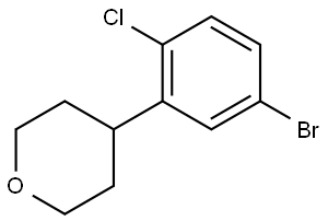 4-(5-bromo-2-chlorophenyl)tetrahydro-2H-pyran Structure