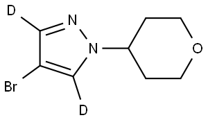 4-bromo-1-(tetrahydro-2H-pyran-4-yl)-1H-pyrazole-3,5-d2 Structure