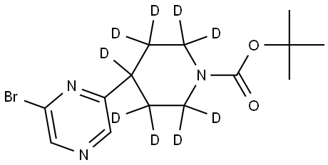 tert-butyl 4-(6-bromopyrazin-2-yl)piperidine-1-carboxylate-2,2,3,3,4,5,5,6,6-d9 Structure