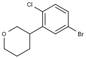 3-(5-bromo-2-chlorophenyl)tetrahydro-2H-pyran Structure