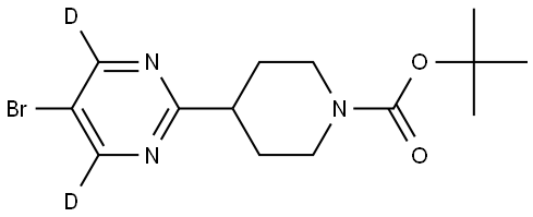tert-butyl 4-(5-bromopyrimidin-2-yl-4,6-d2)piperidine-1-carboxylate Structure