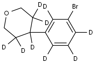 4-(3-bromophenyl-2,4,5,6-d4)tetrahydro-2H-pyran-3,3,4,5,5-d5 Structure