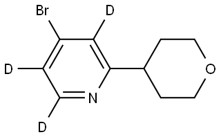 4-bromo-2-(tetrahydro-2H-pyran-4-yl)pyridine-3,5,6-d3 Structure