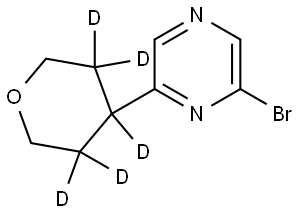 2-bromo-6-(tetrahydro-2H-pyran-4-yl-3,3,4,5,5-d5)pyrazine Structure