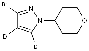 3-bromo-1-(tetrahydro-2H-pyran-4-yl)-1H-pyrazole-4,5-d2 Structure