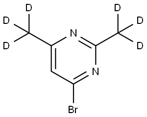 4-bromo-2,6-bis(methyl-d3)pyrimidine 구조식 이미지