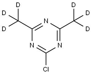2-chloro-4,6-bis(methyl-d3)-1,3,5-triazine Structure