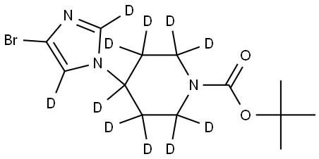 tert-butyl 4-(4-bromo-1H-imidazol-1-yl-2,5-d2)piperidine-1-carboxylate-2,2,3,3,4,5,5,6,6-d9 Structure