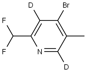 4-bromo-2-(difluoromethyl)-5-methylpyridine-3,6-d2 Structure