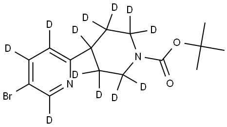 tert-butyl 4-(5-bromopyridin-2-yl-3,4,6-d3)piperidine-1-carboxylate-2,2,3,3,4,5,5,6,6-d9 Structure