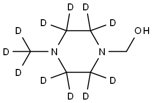 (4-(methyl-d3)piperazin-1-yl-2,2,3,3,5,5,6,6-d8)methanol Structure
