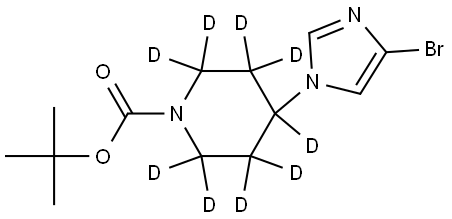 tert-butyl 4-(4-bromo-1H-imidazol-1-yl)piperidine-1-carboxylate-2,2,3,3,4,5,5,6,6-d9 Structure