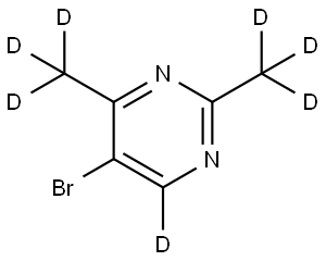 5-bromo-2,4-bis(methyl-d3)pyrimidine-6-d Structure