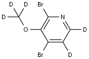 2,4-dibromo-3-(methoxy-d3)pyridine-5,6-d2 Structure