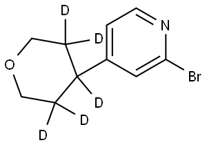2-bromo-4-(tetrahydro-2H-pyran-4-yl-3,3,4,5,5-d5)pyridine Structure