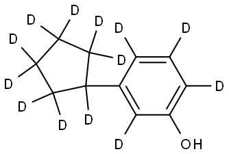 3-(cyclopentyl-d9)phen-2,4,5,6-d4-ol Structure
