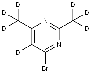4-bromo-2,6-bis(methyl-d3)pyrimidine-5-d Structure