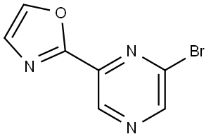 2-(6-bromopyrazin-2-yl)oxazole 구조식 이미지