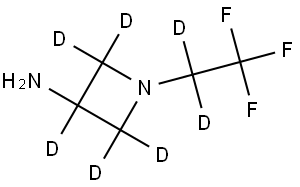 1-(2,2,2-trifluoroethyl-1,1-d2)azetidin-2,2,3,4,4-d5-3-amine Structure