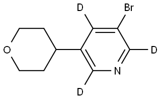 3-bromo-5-(tetrahydro-2H-pyran-4-yl)pyridine-2,4,6-d3 구조식 이미지