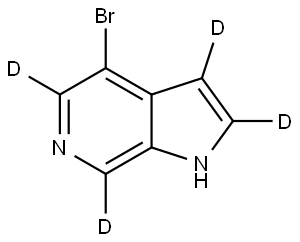 4-bromo-1H-pyrrolo[2,3-c]pyridine-2,3,5,7-d4 Structure