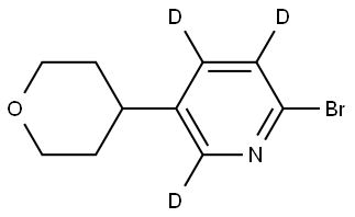2-bromo-5-(tetrahydro-2H-pyran-4-yl)pyridine-3,4,6-d3 Structure