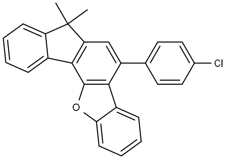 5-(4-chlorophenyl)-7,7-dimethyl-7H-fluoreno[4,3-b]benzofuran Structure