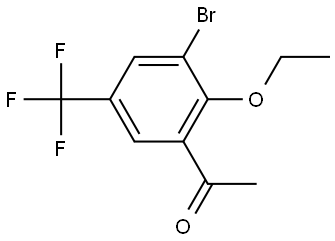 1-[3-Bromo-2-ethoxy-5-(trifluoromethyl)phenyl]ethanone Structure