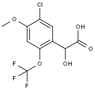 5-Chloro-α-hydroxy-4-methoxy-2-(trifluoromethoxy)benzeneacetic acid Structure