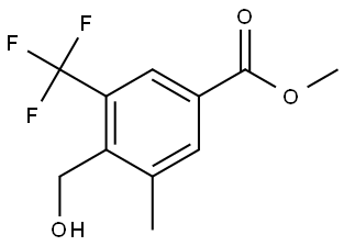 Methyl 4-(hydroxymethyl)-3-methyl-5-(trifluoromethyl)benzoate 구조식 이미지