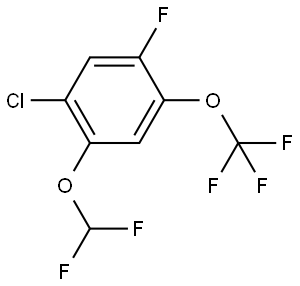 1-Chloro-2-(difluoromethoxy)-5-fluoro-4-(trifluoromethoxy)benzene Structure