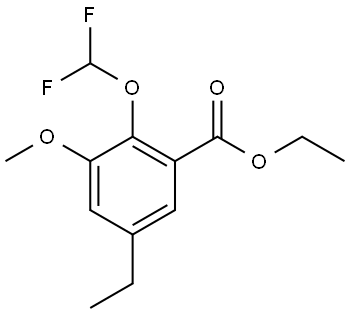 Ethyl 2-(difluoromethoxy)-5-ethyl-3-methoxybenzoate Structure