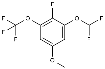 1-(Difluoromethoxy)-2-fluoro-5-methoxy-3-(trifluoromethoxy)benzene Structure