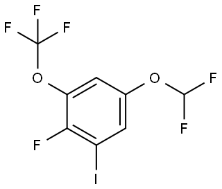 5-(Difluoromethoxy)-2-fluoro-1-iodo-3-(trifluoromethoxy)benzene Structure