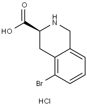 (S)-5-Bromo-1,2,3,4-tetrahydroisoquinoline-3-carboxylic acid  hydrochloride Structure