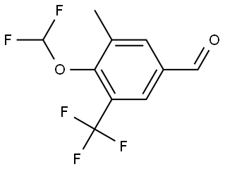 4-(Difluoromethoxy)-3-methyl-5-(trifluoromethyl)benzaldehyde Structure