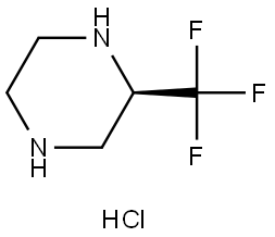 Piperazine, 2-(trifluoromethyl)-, hydrochloride (1:1), (2R)- Structure