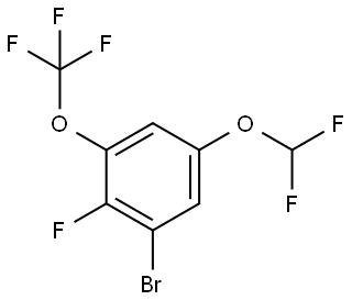 1-Bromo-5-(difluoromethoxy)-2-fluoro-3-(trifluoromethoxy)benzene Structure