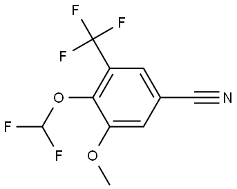 4-(Difluoromethoxy)-3-methoxy-5-(trifluoromethyl)benzonitrile Structure